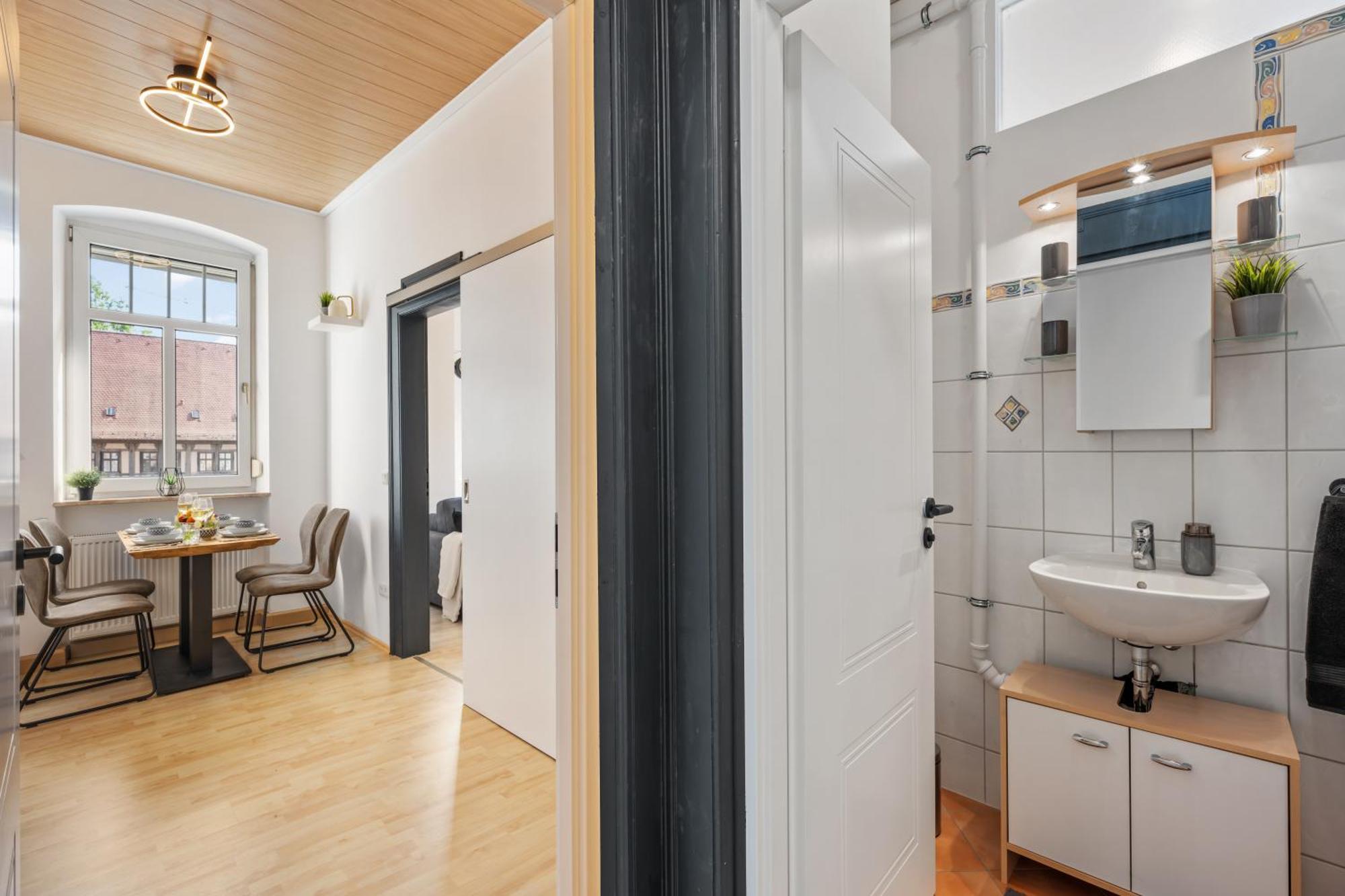 Modernes Appartementhaus Mit Self-Checkin Im Herzen Der Stadt Bad Kissingen Zimmer foto